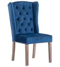 Esszimmerstuhl Blau Samt
