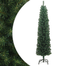 Künstlicher Weihnachtsbaum Schlank mit Ständer Grün 210 cm PVC