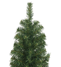 Künstlicher Weihnachtsbaum Schlank mit Ständer Grün 210 cm PVC