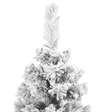 Künstlicher Weihnachtsbaum Schlank mit Schnee Grün 180 cm PVC