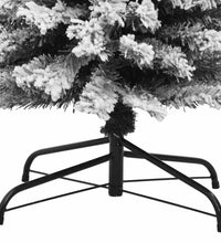 Künstlicher Weihnachtsbaum Schlank mit Schnee Grün 180 cm PVC