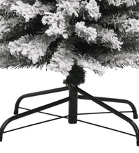 Künstlicher Weihnachtsbaum Schlank mit Schnee Grün 240 cm PVC