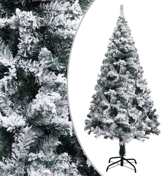 Künstlicher Weihnachtsbaum mit Schnee Grün 150 cm PVC