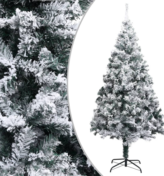 Künstlicher Weihnachtsbaum mit Schnee Grün 240 cm PVC