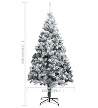 Künstlicher Weihnachtsbaum mit Schnee Grün 240 cm PVC