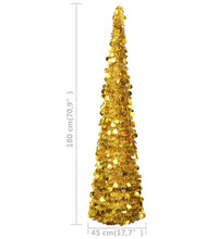 Künstlicher Pop-Up-Weihnachtsbaum Golden 180 cm PET