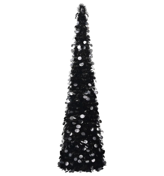 Künstlicher Pop-Up-Weihnachtsbaum Schwarz 150 cm PET