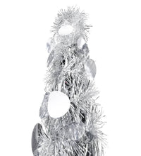 Künstlicher Pop-Up-Weihnachtsbaum Silber 180 cm PET