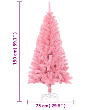 Künstlicher Weihnachtsbaum mit Ständer Rosa 150 cm PVC