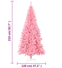 Künstlicher Weihnachtsbaum mit Ständer Rosa 210 cm PVC