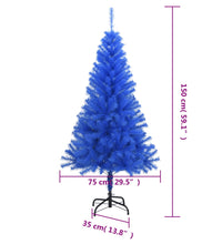 Künstlicher Weihnachtsbaum mit Ständer Blau 150 cm PVC