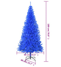 Künstlicher Weihnachtsbaum mit Ständer Blau 180 cm PVC