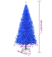 Künstlicher Weihnachtsbaum mit Ständer Blau 210 cm PVC