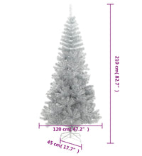 Künstlicher Weihnachtsbaum mit Ständer Silber 210 cm PET