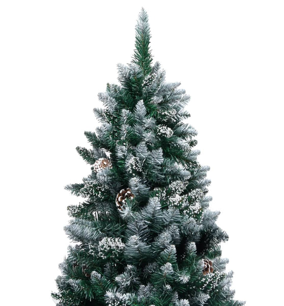 Künstlicher Weihnachtsbaum mit Zapfen und Schnee 150 cm