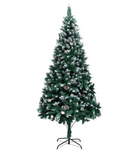 Künstlicher Weihnachtsbaum mit Zapfen und Schnee 210 cm