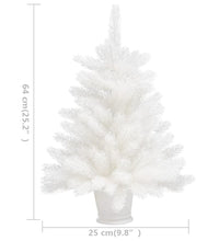 Künstlicher Weihnachtsbaum Naturgetreue Nadeln Weiß 65 cm