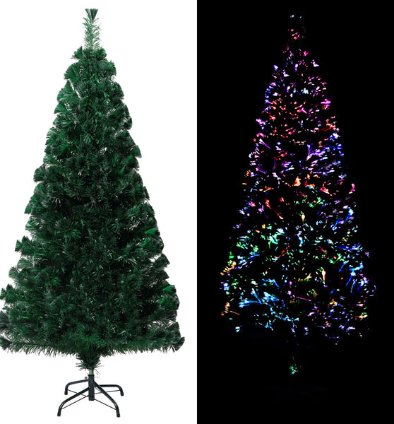 Künstlicher Weihnachtsbaum mit Ständer Grün 120 cm Glasfaser