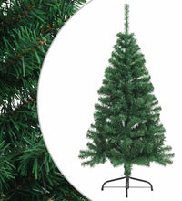 Künstlicher Halb-Weihnachtsbaum mit Ständer Grün 150 cm PVC