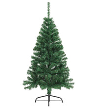 Künstlicher Halb-Weihnachtsbaum mit Ständer Grün 150 cm PVC