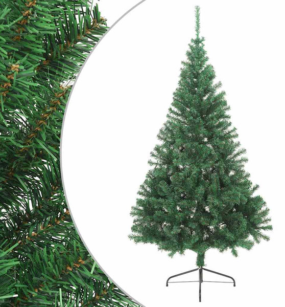 Künstlicher Halb-Weihnachtsbaum mit Ständer Grün 210 cm PVC