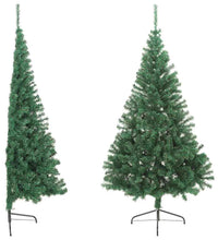 Künstlicher Halb-Weihnachtsbaum mit Ständer Grün 210 cm PVC