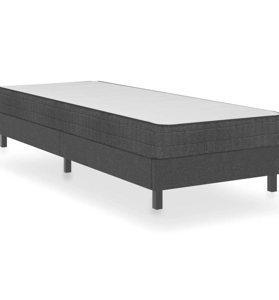 Boxspringbett Dunkelgrau Stoff 100x200 cm