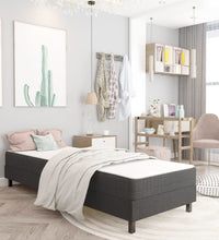Boxspringbett Dunkelgrau Stoff 100x200 cm