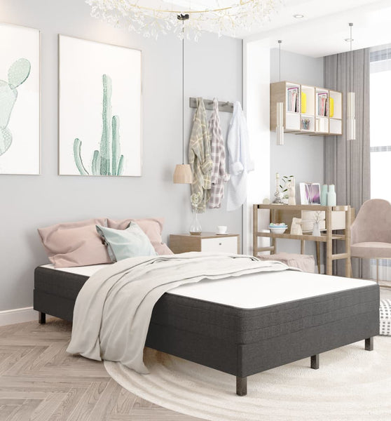 Boxspringbett Dunkelgrau Stoff 120x200 cm