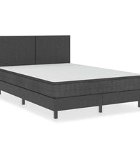 vidaXL Boxspringbett Dunkelgrau Stoff 160x200 cm