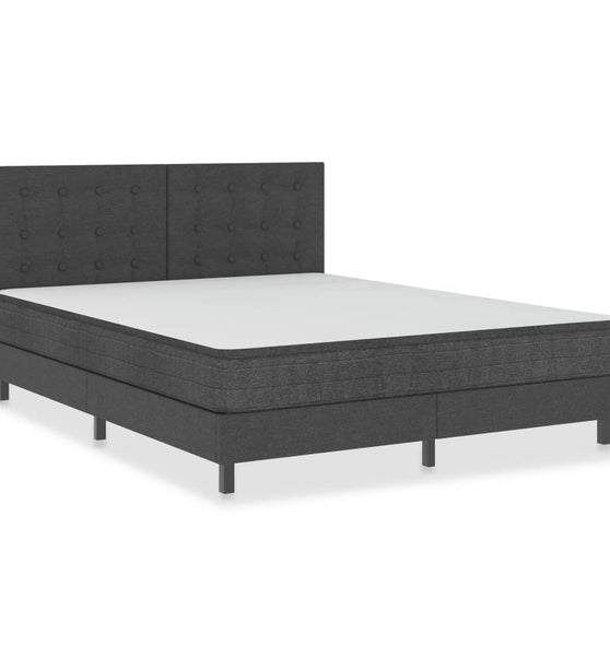 Boxspringbett Dunkelgrau Stoff 180x200 cm