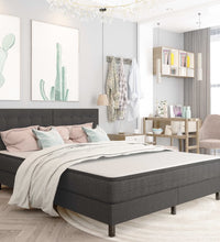 Boxspringbett Dunkelgrau Stoff 180x200 cm