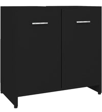 Badezimmerschrank Schwarz 60x33x61 cm Holzwerkstoff