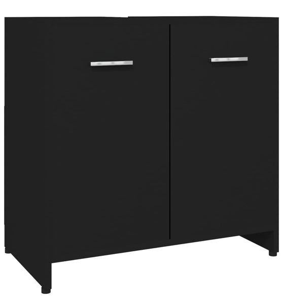 Badezimmerschrank Schwarz 60x33x61 cm Holzwerkstoff