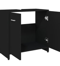 Badezimmerschrank Schwarz 60x33x61 cm Holzwerkstoff