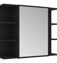 Bad-Spiegelschrank Schwarz 80x20,5x64 cm Holzwerkstoff