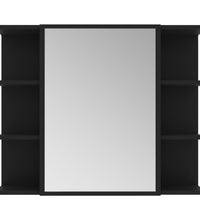 Bad-Spiegelschrank Schwarz 80x20,5x64 cm Holzwerkstoff