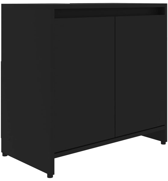 Badezimmerschrank Schwarz 60x33x61 cm Holzwerkstoff