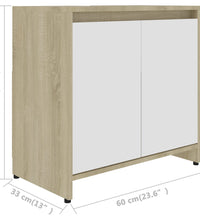 Badezimmerschrank Hochglanz-Weiß 60x33x61 cm Holzwerkstoff