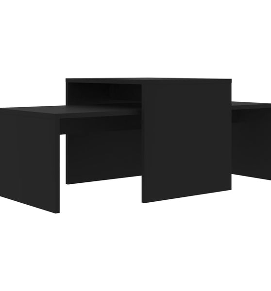 Couchtisch-Set Schwarz 100x48x40 cm Holzwerkstoff