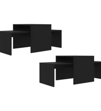 Couchtisch-Set Schwarz 100x48x40 cm Holzwerkstoff