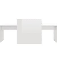 Couchtisch-Set Hochglanz-Weiß 100x48x40 cm Holzwerkstoff
