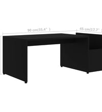 Couchtisch Schwarz 90x45x35 cm Holzwerkstoff