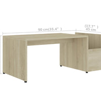 Couchtisch Sonoma-Eiche 90x45x35 cm Holzwerkstoff