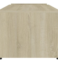 Couchtisch Weiß Sonoma-Eiche 90x45x35 cm Holzwerkstoff