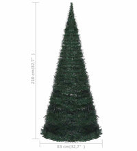 Künstlicher Pop-Up-Weihnachtsbaum mit Beleuchtung Grün 210 cm