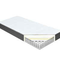 Boxspringbett Dunkelgrau Stoff 200x200 cm