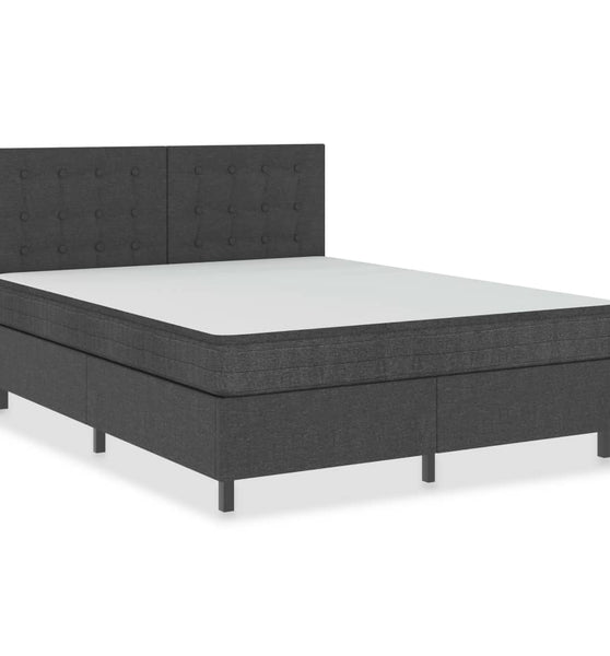 Boxspringbett Dunkelgrau Stoff 180x200 cm
