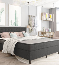 Boxspringbett Dunkelgrau Stoff 180x200 cm