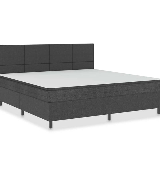 Boxspringbett Dunkelgrau Stoff 200x200 cm
